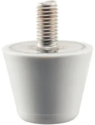 Silikon-Anschlagpuffer, Kegelstumpfform/mit Schraube | d1=19 mm / d2=M5 / l2=20 mm | 25151.0121