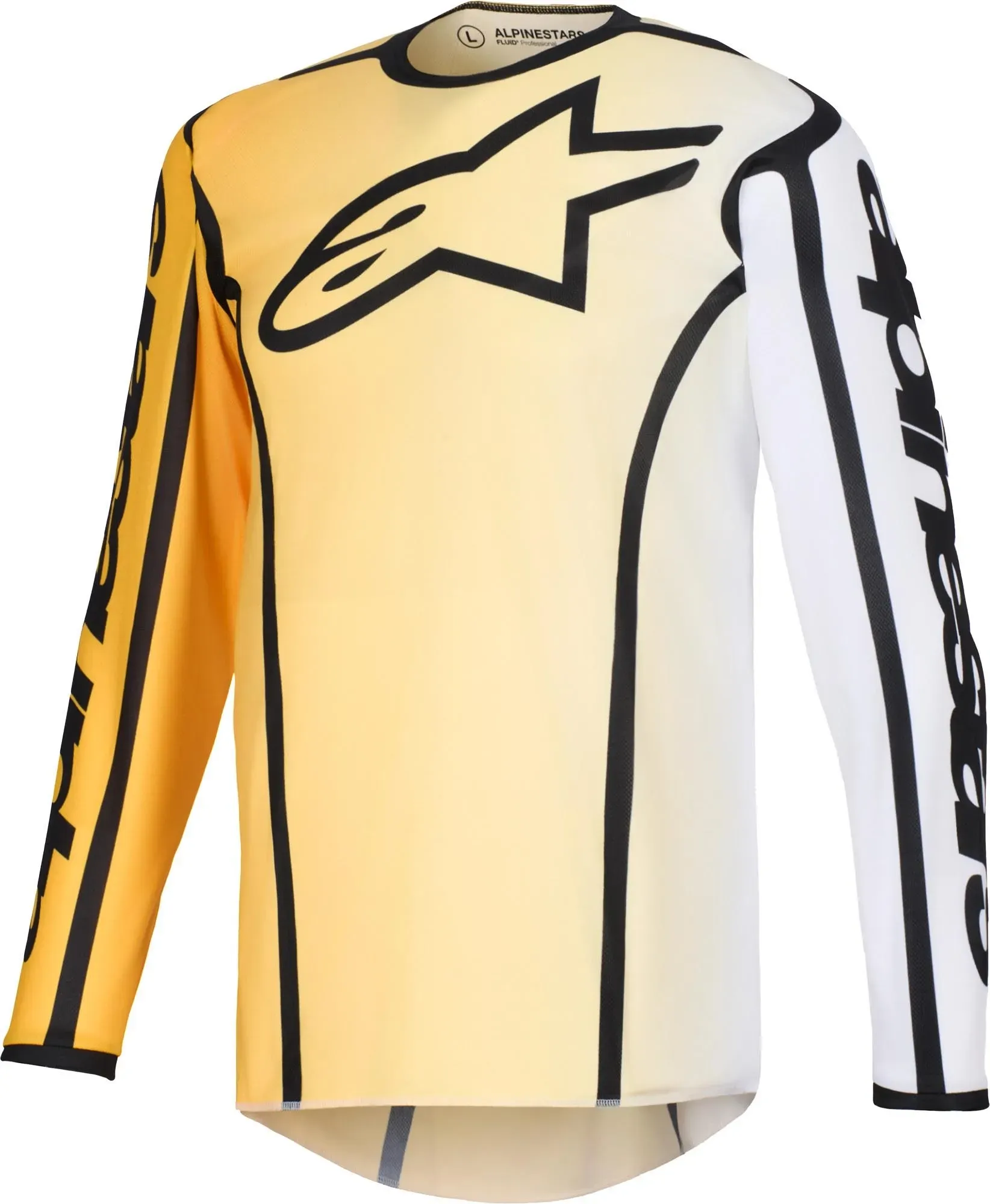 Alpinestars Fluid Apex Motocross Jersey, schwarz-gelb, Größe S für Männer