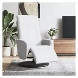 vidaXL Relaxsessel mit Fußteil Kunstleder 90 x 105 x 0 cm Weiß