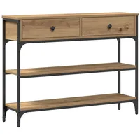 VidaXL Konsolentisch Artisan Eiche 100x25x75 cm Holzwerkstoff - Stahl