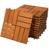 Holzfliese Akazie Mosaik 11er-Set 30x30cm