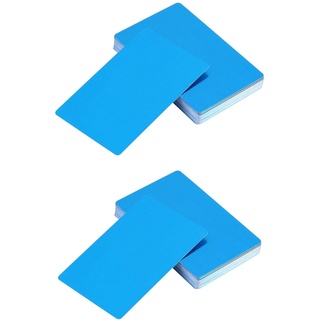 100 x Metall Visitenkarten, Metall Karten, Blau, Inkjet Bedruckbare Karte Wasserdichte Lasermarkierung Graviertes Aluminiumlegierung Visitenkarte für Business - Office - Büro