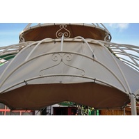 Wetterfester Sonnenschutz aus LKW-Plane für Gartenpavillon Metall Romantik