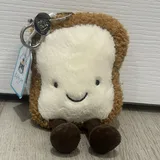 Jellycat Amuseables Cute Slice Bread Toast Keyring Bag Charm New Soft Toy Plush