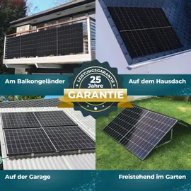 veska Balkonkraftwerk 830 W / 800 W Photovoltaik Solaranlage Steckerfertig WIFI Smarte Mini-PV Anlage 800 Watt genehmigungsfrei, Schwarz