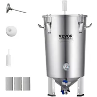 Vevor Bierbrauanlage Bierbraugerät Edelstahl 30 L Bierfermenter, Braueimer-Fermenter zum