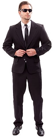 Anzug für Herren, schwarz