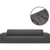 vidaXL Stretch Sofahusse 4-Sitzer Anthrazit Polyester-Jersey