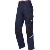 BP 1998-570-1432 Arbeitshose mit Kniepolstertaschen - Schlanke Silhouette - Elastischer Rückengurt - 65% Polyester, 35% Cotton - Kurze Passform - Größe: 48n - Farbe: nachtblau/schwarz