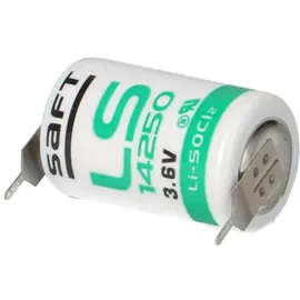 Saft Lithium 3,6V LS14250-2PF Batterie 1/2AA Zelle pin +/-