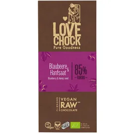 Lovechock Blaubeere & Hanfsaat Schokoladentafel 70 g
