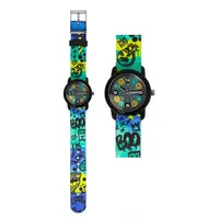 Kinderuhr mit Quarzuhrwerk Graffitti