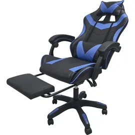 Hti-Living Gaming-Stuhl Racing-Design Schwarz-Blau
