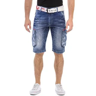 Cipo & Baxx Bermudas in Denim, mit Cargotaschen Cipo , Baxx blue, 29