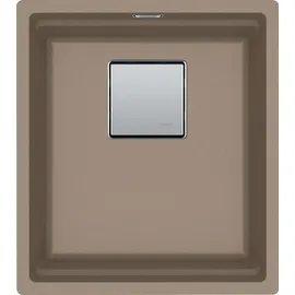 Franke KNG 110-37 rechts Einbauspüle Kunststoff Cashmere Druckknopfventil 410 x 460 mm