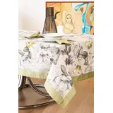 ESSE HOME - Tischdecke: rechteckig - quadratisch - rund - oval - Baumwolle - weiß 006 (120 x 140, 9-9)