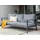 Beliani Kiato Gartensofa 3-Sitzer dunkelgrau