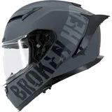 Broken Head Street Division Black Shadow Matt Integralhelm Mit Sonnenblende