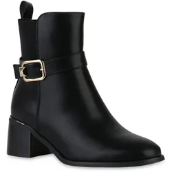 Damen Biker Boots in Schwarz
