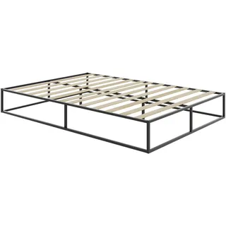 Tectake Bett Schwarz, Metall, Schlafzimmer, Betten, Metallbetten