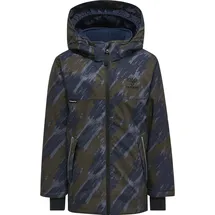 hummel Regenmantel Logan Blau/Grün/Khaki 122