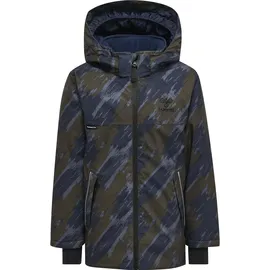 hummel Regenmantel Logan Blau/Grün/Khaki 122