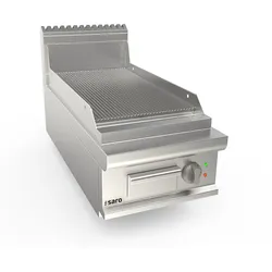 SARO Elektrogriddleplatte 400mm breit Tisch gerillt Mod