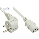 Good Connections Alcasa P0130-GR050 Stromkabel Weiß 5 m Netzstecker Typ E+F C13-Koppler