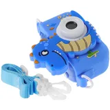 Operitacx Kinderkamera Digitalkamera Kinder Mit Doppelobjektiv Blau Dinosaurier Motiv Kinder Fotokamera Spielzeug Für Kleinkinder Zum Fotografieren Und Videoaufnehmen