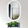 PonteSino HOKO Badspiegel LED 45x75 cm Wandspiegel Oval+Rahmen+LED Wechsel Warmweiß-Kaltweiß-Neutral 2700-6500K+Touch Schalter+Memory-Funktion. Turin - Schwarz