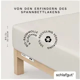 schlafgut Spannbettlaken Jersey 120 x 200 - 130 x 220 cm beige