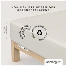 schlafgut Spannbettlaken Jersey 120 x 200 - 130 x 220 cm beige