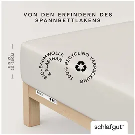 schlafgut Spannbettlaken Jersey 120 x 200 - 130 x 220 cm beige