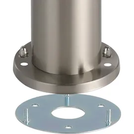 EGLO Außenleuchte Edelstahl Kunststoff IP44 E27 silber, weiß