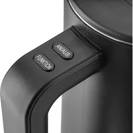 Klamer Edelstahl Wasserkocher mit Temperatureinstellung 40-100°C, Warmhaltefunktion, mattschwarzes Kaltgehäuse, doppelwandiger 1,5L Teekocher mit