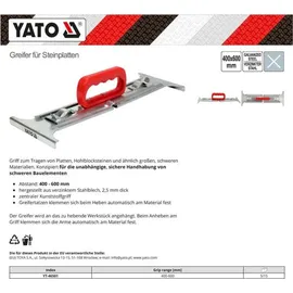 Yato Plattenheber 400 - 600 mm