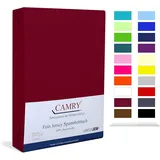 Camry Spannbettlaken 120x200cm - 130x200cm Bordeaux Baumwolle Bettlaken Jersey Spannbetttuch Oeko-Tex