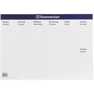 SOENNECKEN Schreibunterlage 3666 58,9x41,9cm Papier 20Bl. weiß/blau