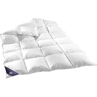 200x200cm 1400gr. 60% DAUNEN BETT Daunendecke Daunendecken Decken Decke Bett Bettdecke Zudecke Steppdecke Daunen Winterdecke Jahresdecke Welt-der-T... - Weiß