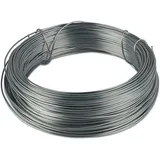 Relaxdays Bindedraht, 2er Set, 1mm Ø, 50m Länge, verzinkt, dünn, Gartenarbeit & Basteln, rostfreier Draht, Stahl, silber