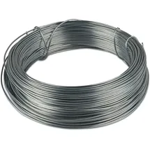 Relaxdays Bindedraht, 2er Set, 1mm Ø, 50m Länge, verzinkt, dünn, Gartenarbeit & Basteln, rostfreier Draht, Stahl, silber