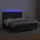 vidaXL Boxspringbett mit Matratze & LED Schwarz 160x200 cm Kunstleder