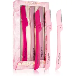 Makeup Revolution Dermaplaning Set Härchenentferner für Gesicht und Hals 3 St.