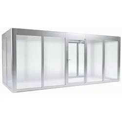 SunElements Design Gewächshaus SunGarden Deluxe mit Photovoltaik-Option 5.2 ALU Natur, Wände: ESG 5mm satiniert, Dach: 6mm Acrylglas