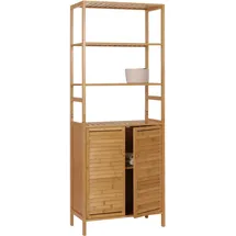 Mendler HWC-B18 Badschrank 168 x 64 x 33 cm Braun Holz