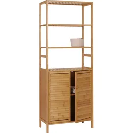 Mendler HWC-B18 Badschrank 168 x 64 x 33 cm Braun Holz