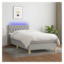 vidaXL Boxspringbett 100 x 200 cm Hellgrau