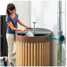 BECKMANN Regentonnendeckel Größe 3 420 l Braun