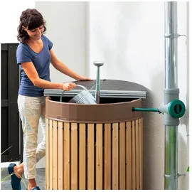 BECKMANN Regentonnendeckel Größe 3 420 l Braun