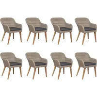 VidaXL Garten-Essgruppe 9-tlg. braun 3067921